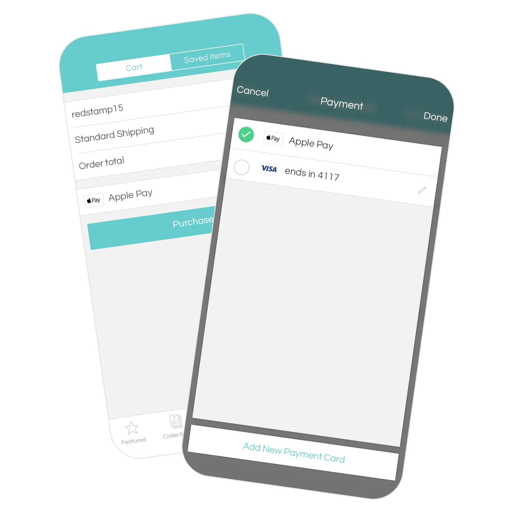 In-app view of ApplePay integration