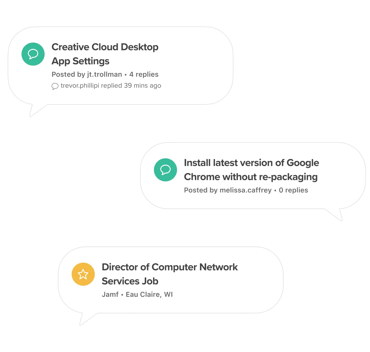 Conversation examples from community forums