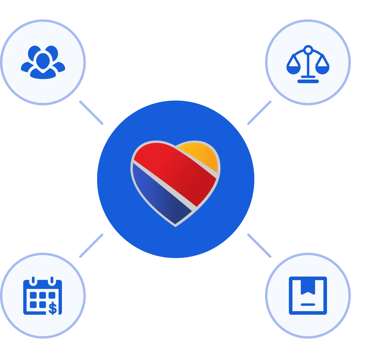 Data analytics icons representing enterprise data management