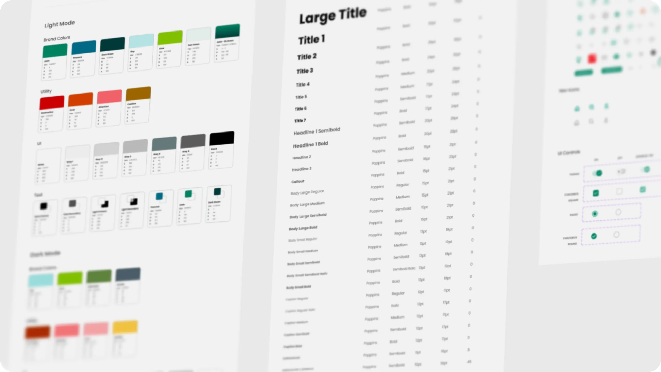 A display of brand colors and font styles.
