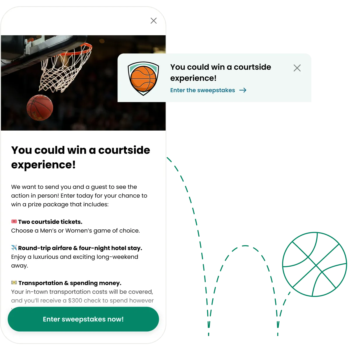 March Madness ad in Great Clips mobile app