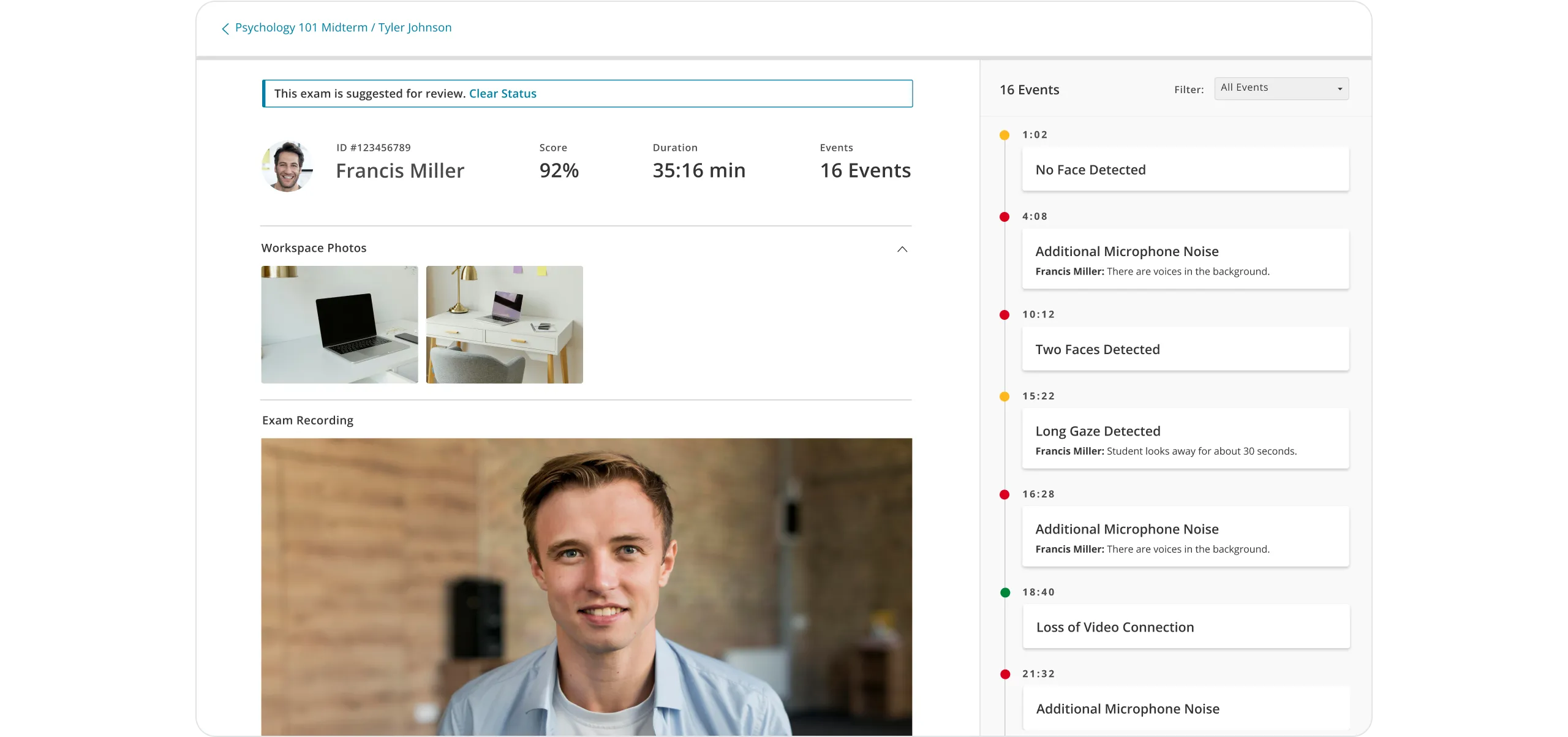 Pearson Vue testing screenshot