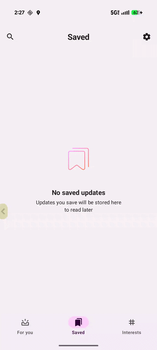 I start the gesture back navigation but never actually complete the back gesture and you can see that the fade and shrink transition is slowly played forward. In the end I cancel the back navigation and the transition is reversed such that the original screen is still completely visible.